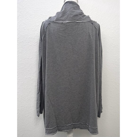 CATO Woman 22/24W Gray Drawstring Cowl Neck L/S Pullover SWEATSHIRT Relaxed EUC - Picture 2 of 8